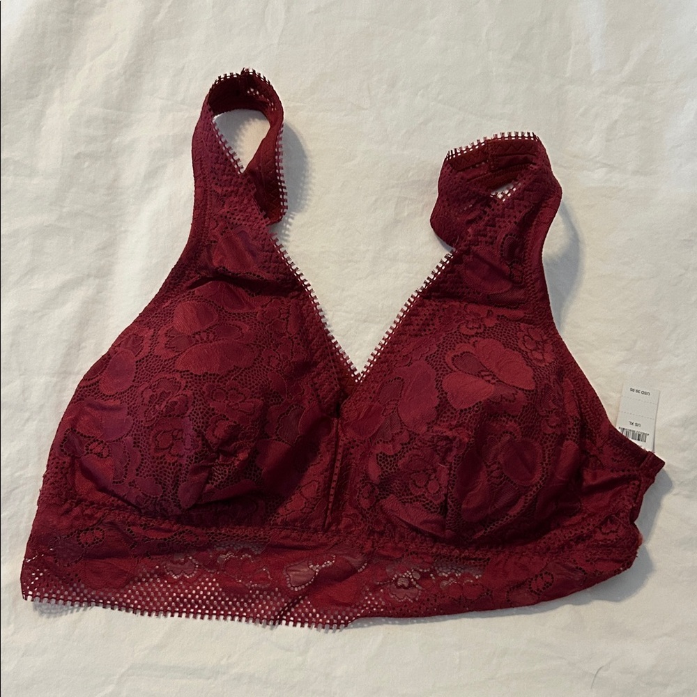 Aerie Lace Bralette in Rich Burgundy